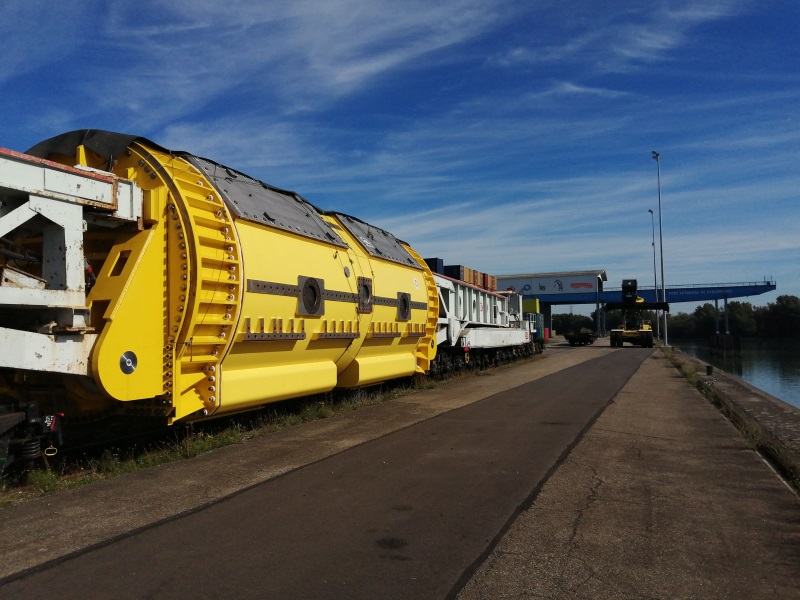 Transport d'un Stator par voie ferroviaire
